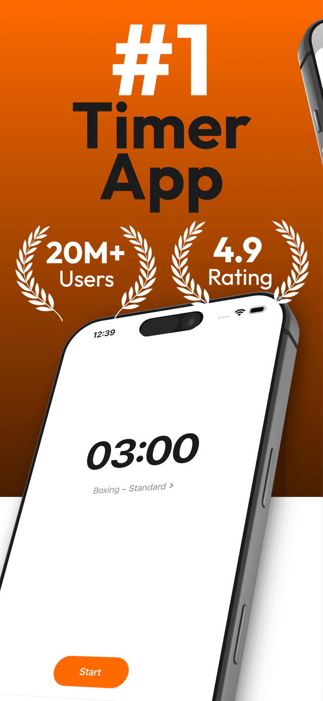 CornerSense boxing timer main screen